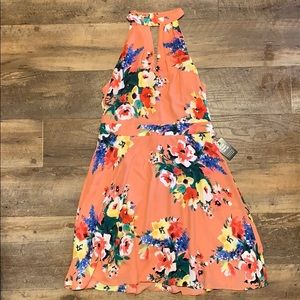 NWT Express Floral High Neck Dress